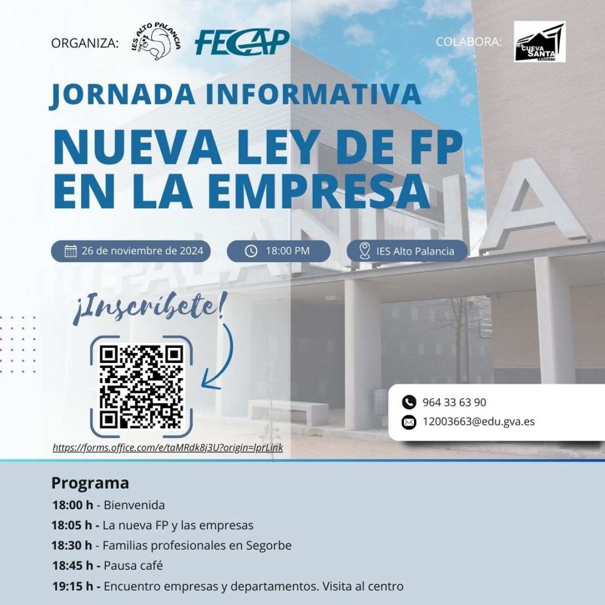 JORNADA INFORMATIVA: NUEVA LEY DE FP EN LA EMPRESA