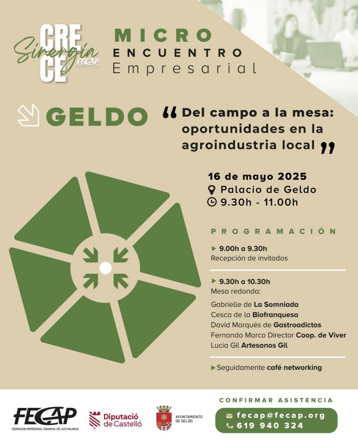 microtrobada Empresarial "Del camp a la taula: oportunitats en l'agroindústria local" *SinergiaCrece *Fecap