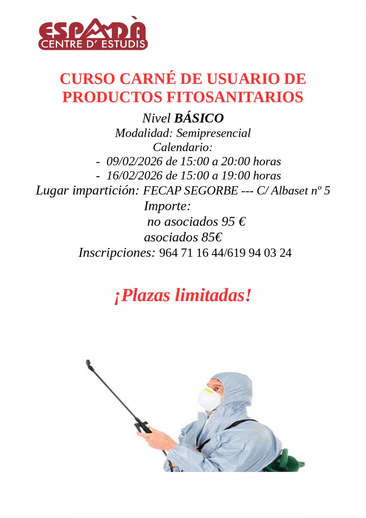 Curso Básico carnet fitosanitarios