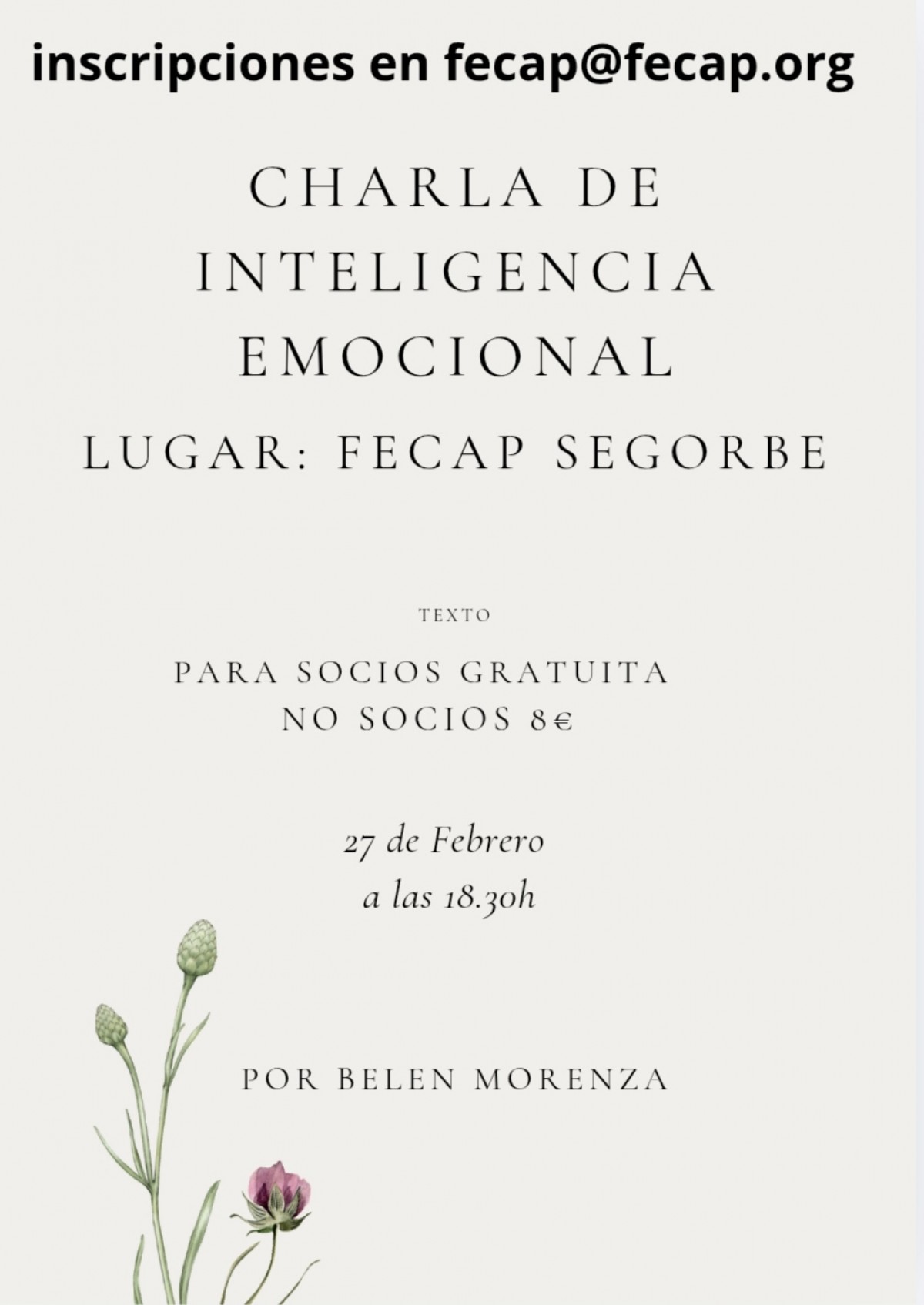 Charla de Inteligencia Emocional por Belen Morenza