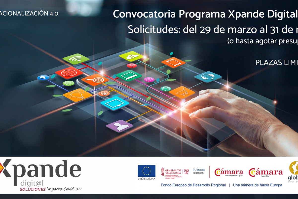 CONVOCATÒRIA D'AJUDES PROGRAMA *XPANDE DIGITAL 2021(Sol·licituds del 29 de març al 31 de maig de 2021 o fins a esgotar fons)